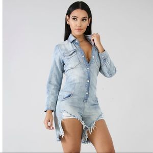 distressed romper